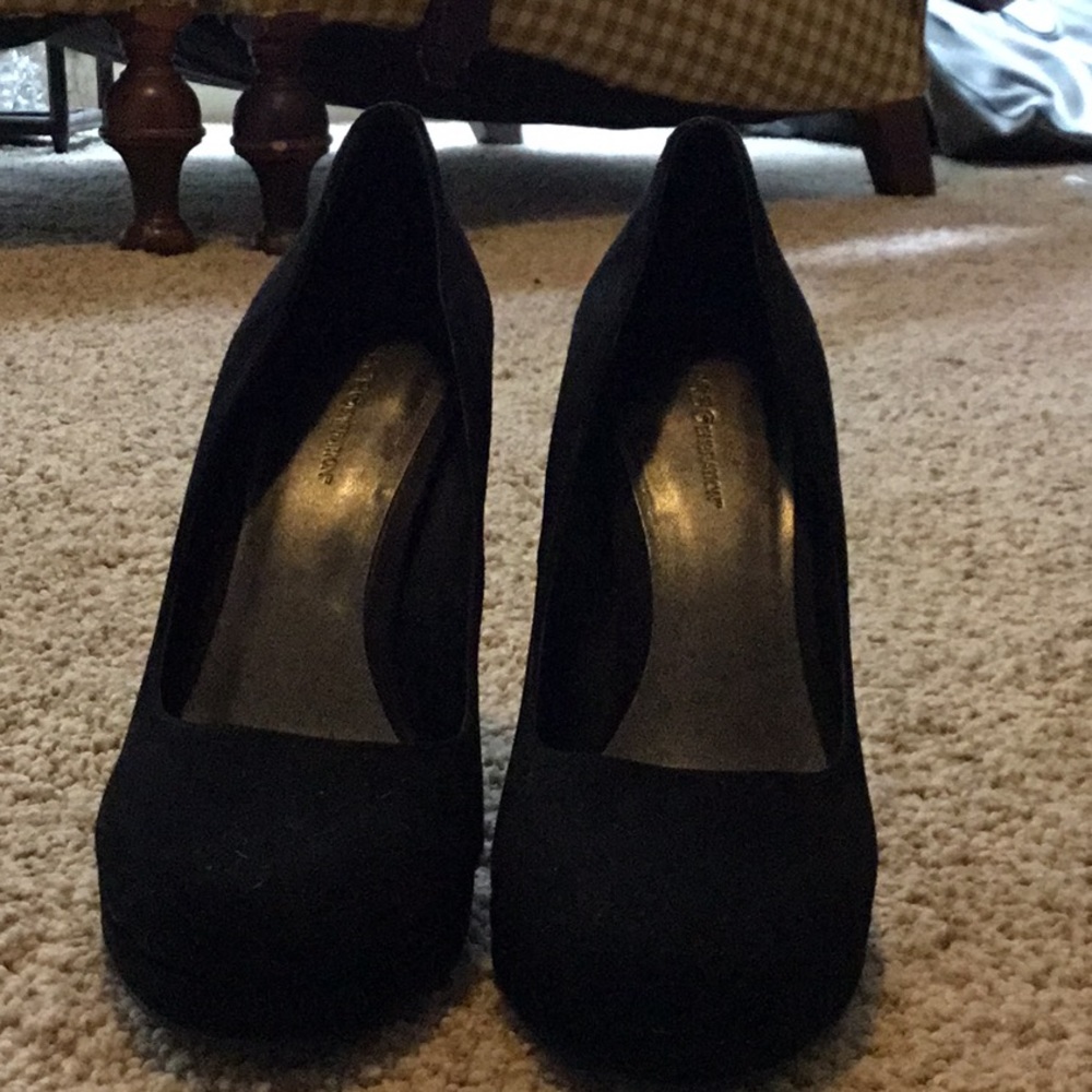 Black Suede Platform Pump - image 1